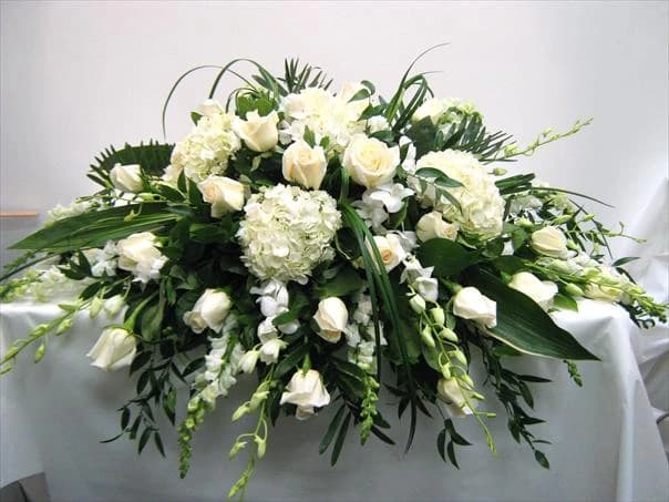 White and Green Casket