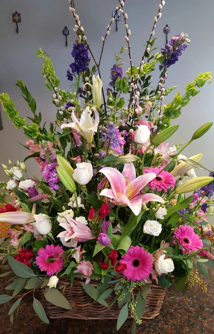Blessings of Spring Funeral Basket