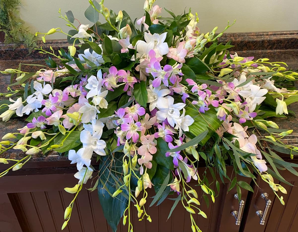 Orchid Casket Spray