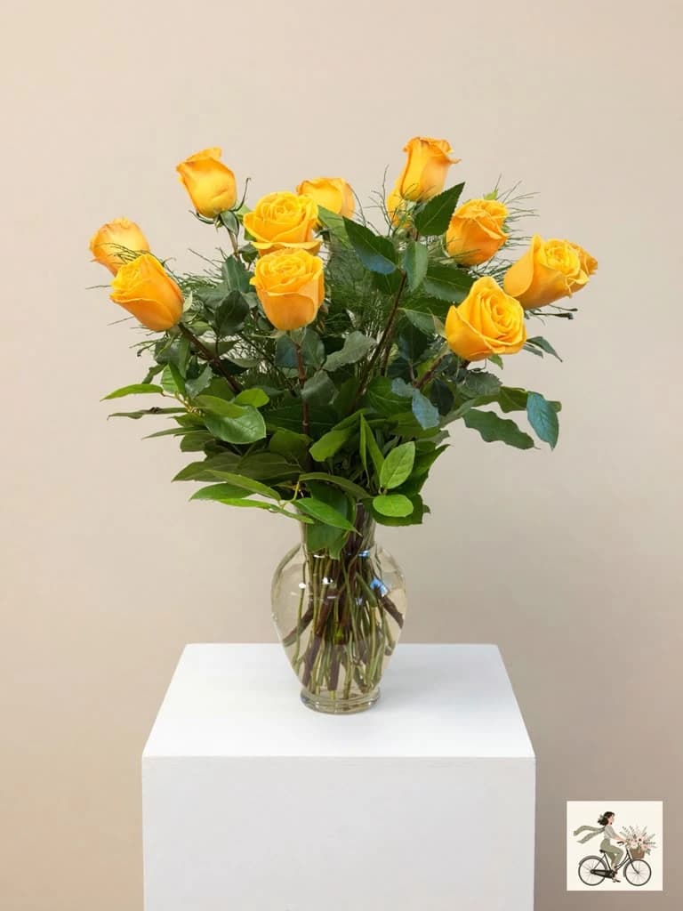 One Dozen Yellow Roses