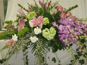 Feminine Garden Casket Spray